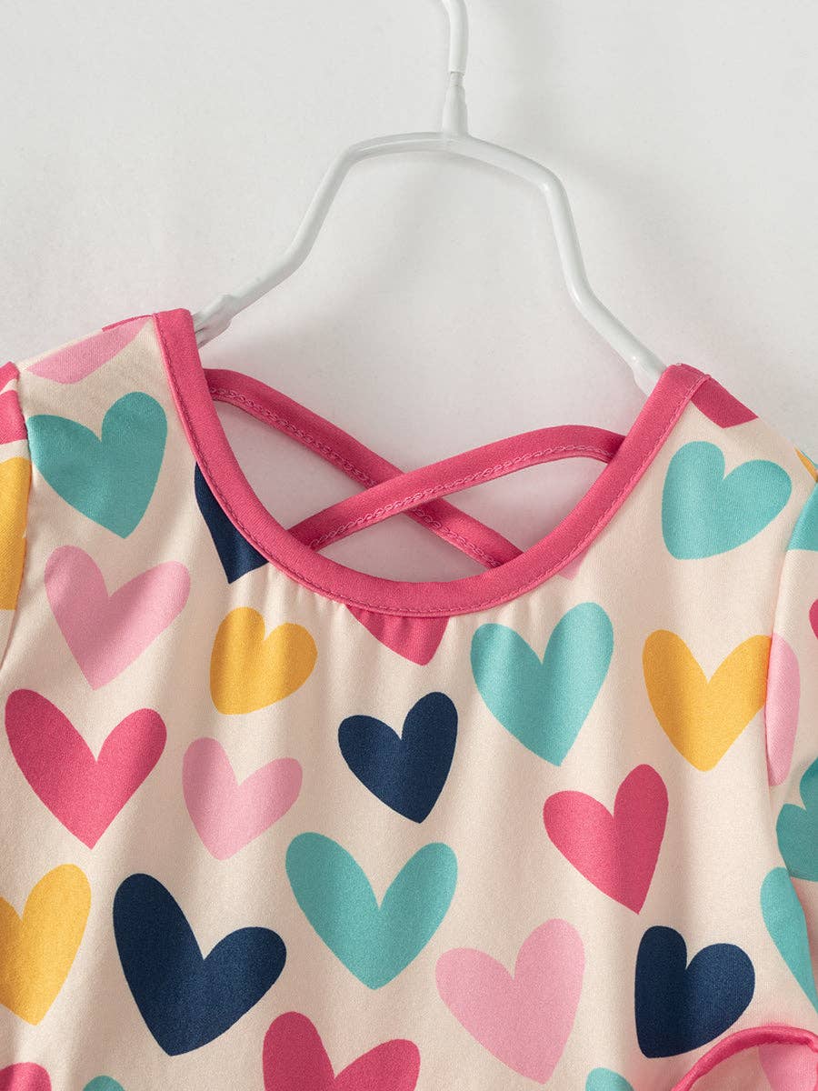 Colorful Hearts Twirl Dress