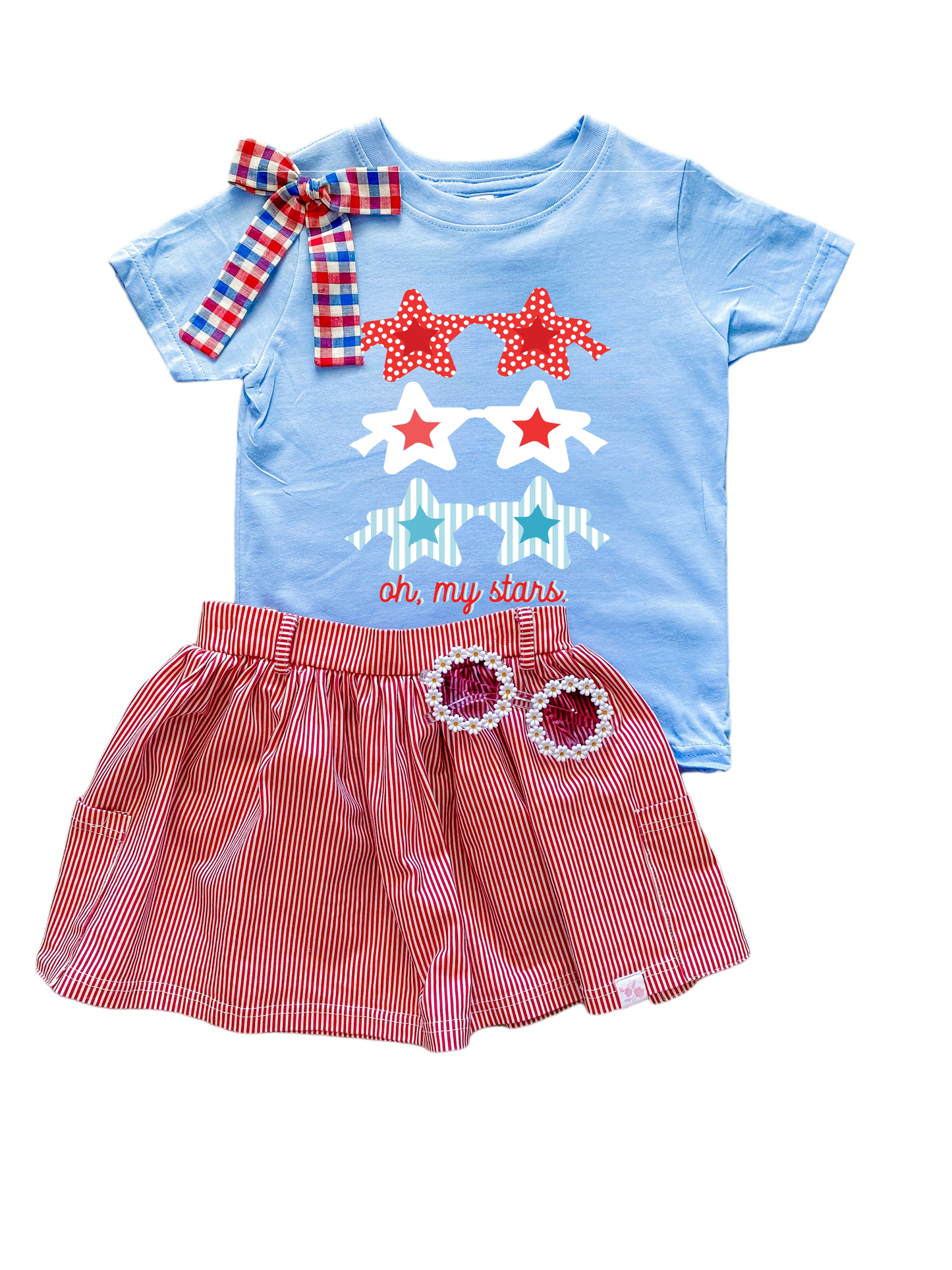 Patriotic Sunnies | Girls 4th of July Tee