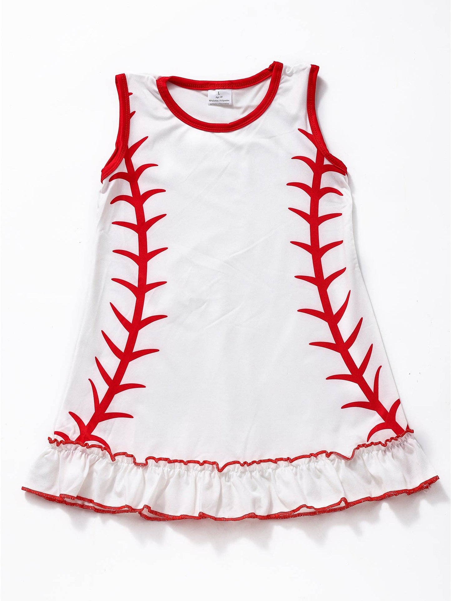 Girls Sleeveless Baseball Dress