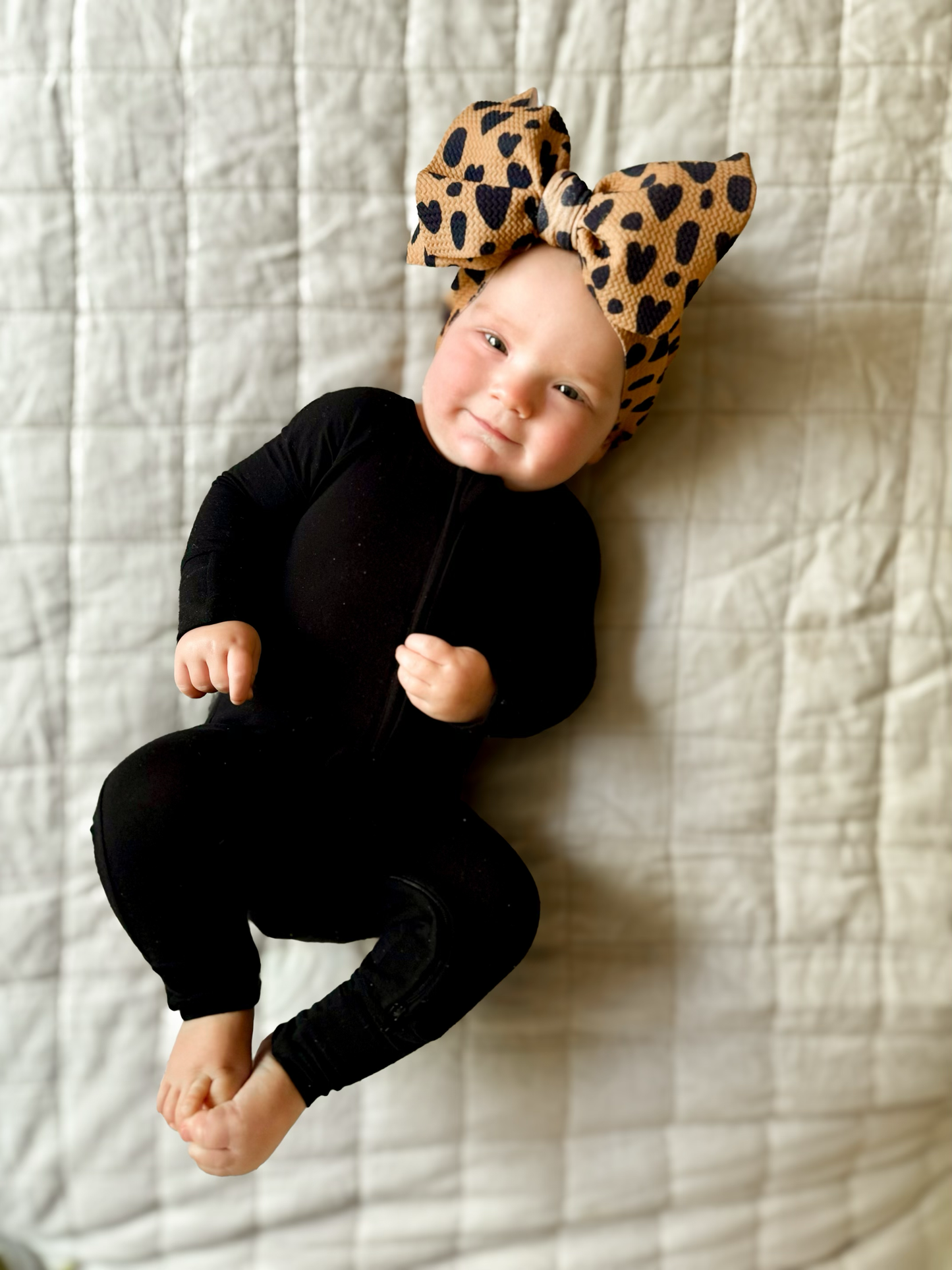 Leopard Print Heart Headwrap Bow