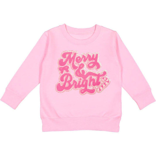 Merry & Bright Patch Christmas Sweatshirt