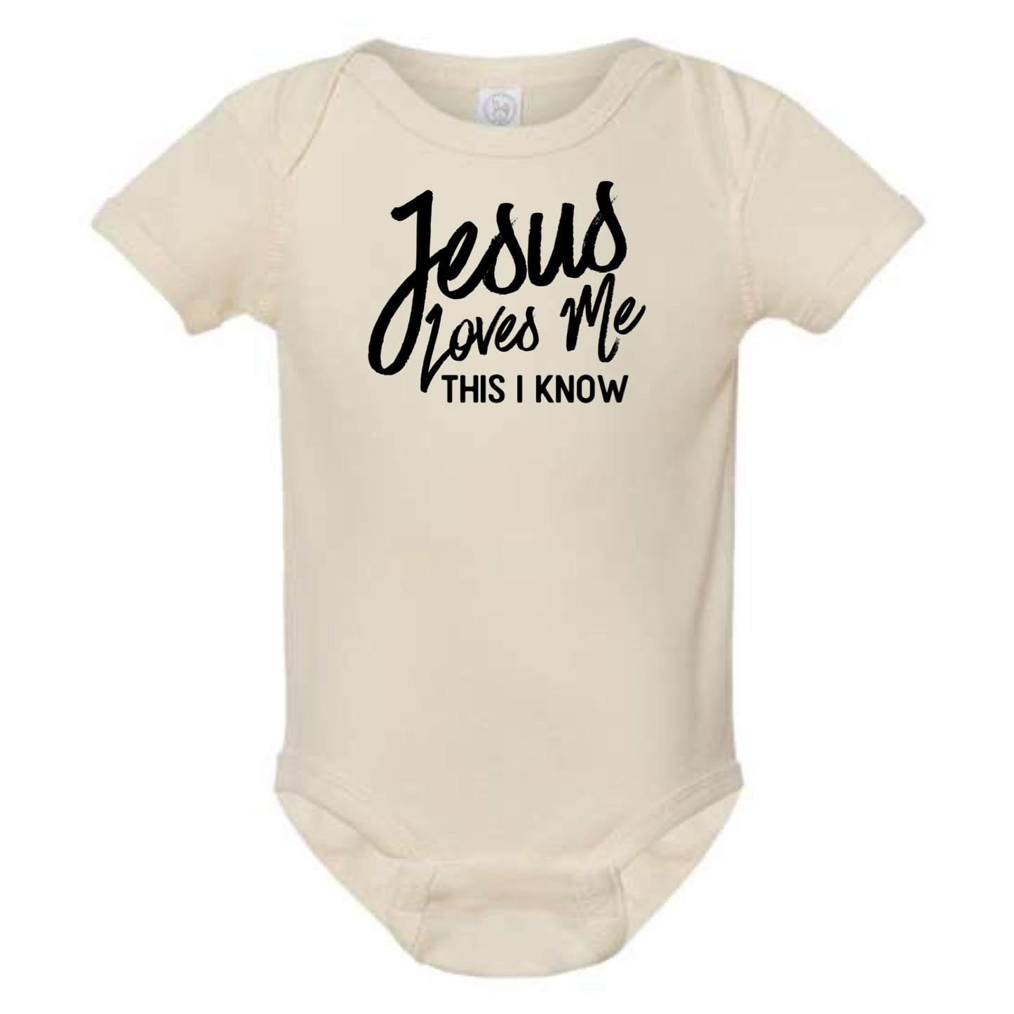 dkhandmade - JESUS LOVES ME THIS I KNOW BABY ONESIE