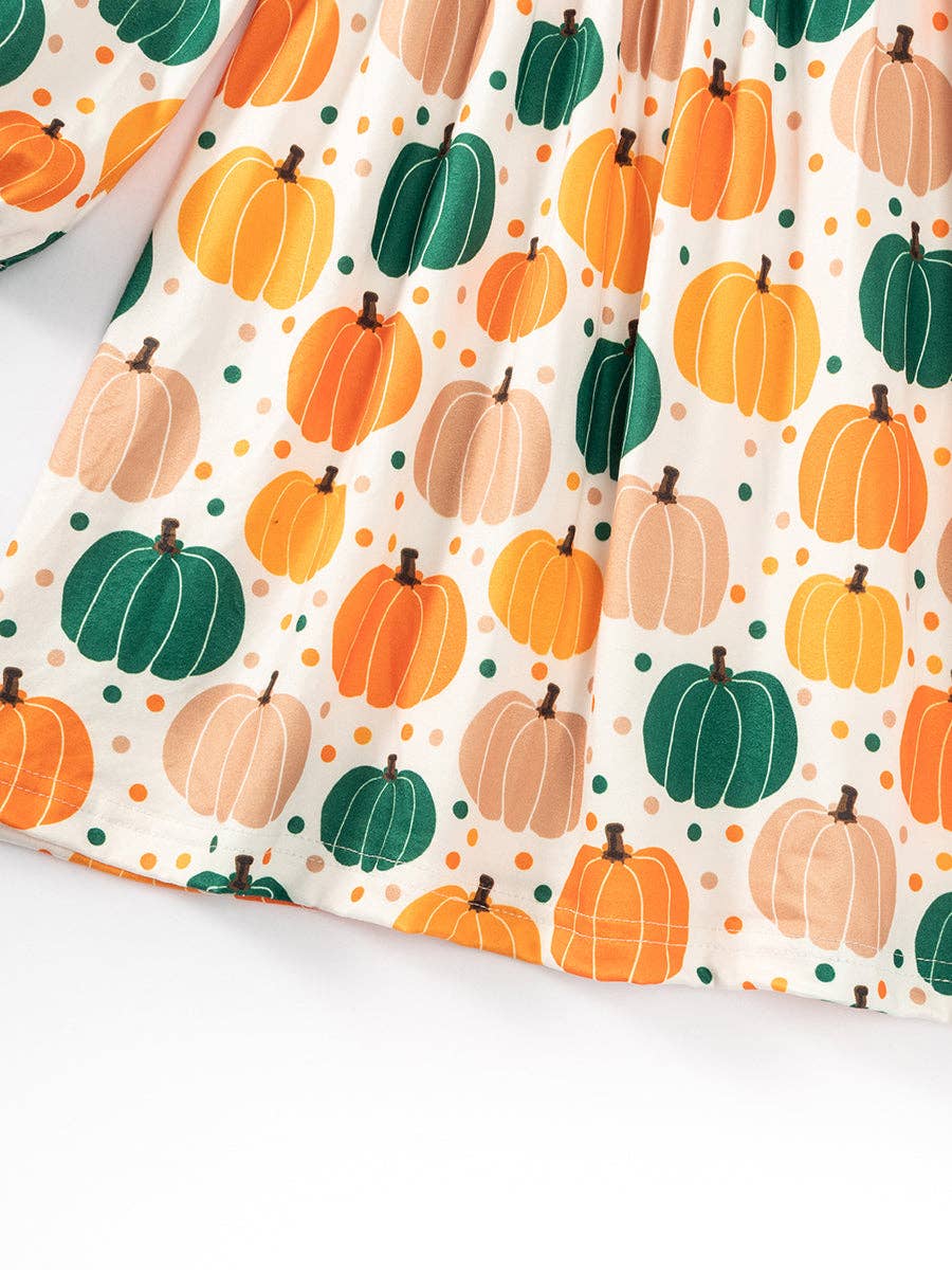 Pumpkin Print Dress