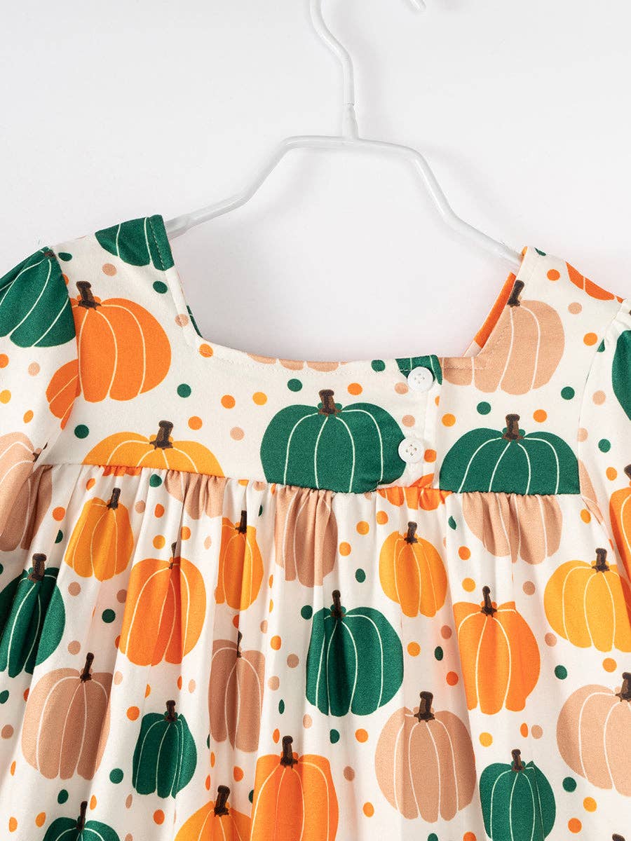 Pumpkin Print Dress