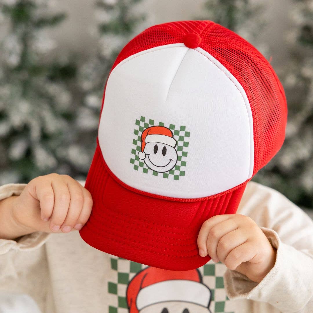 Santa Smiley Christmas Trucker Hat