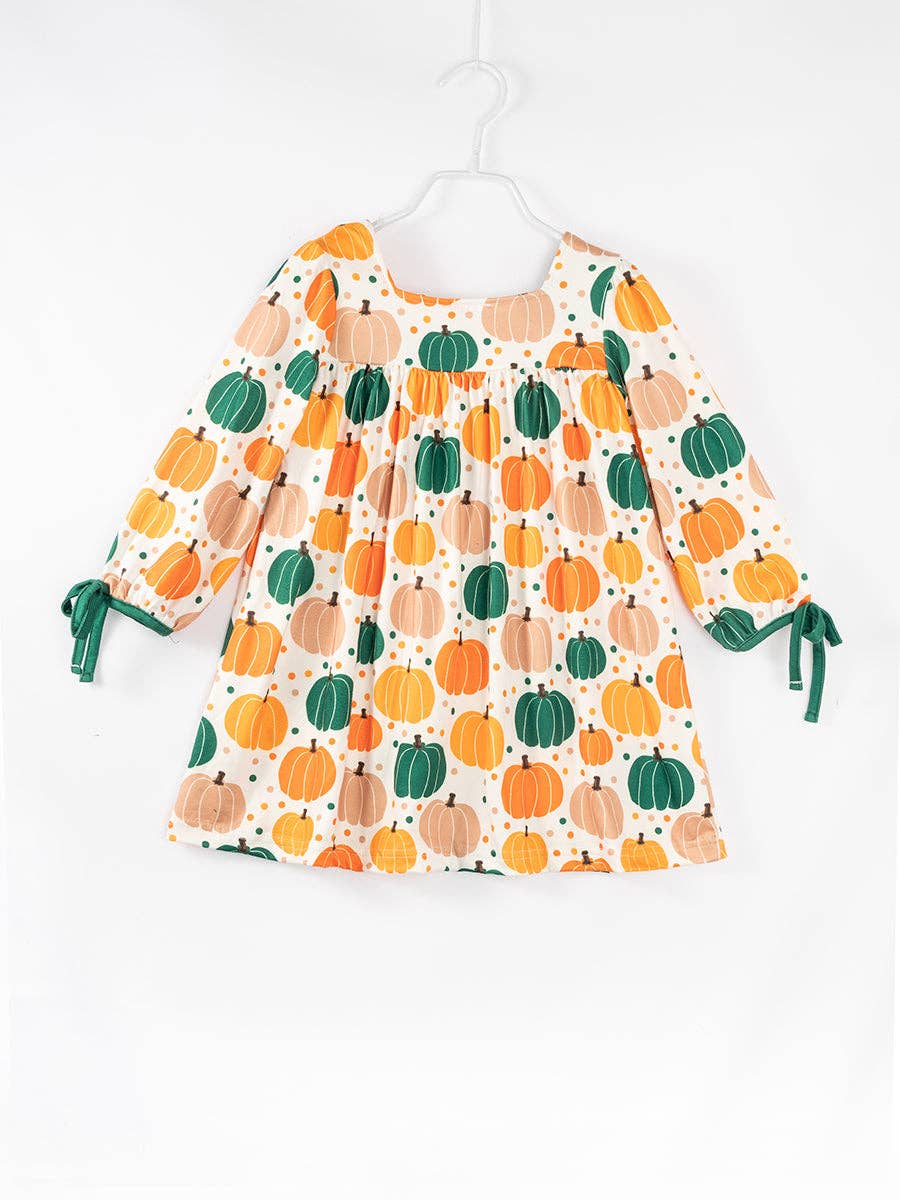 Pumpkin Print Dress