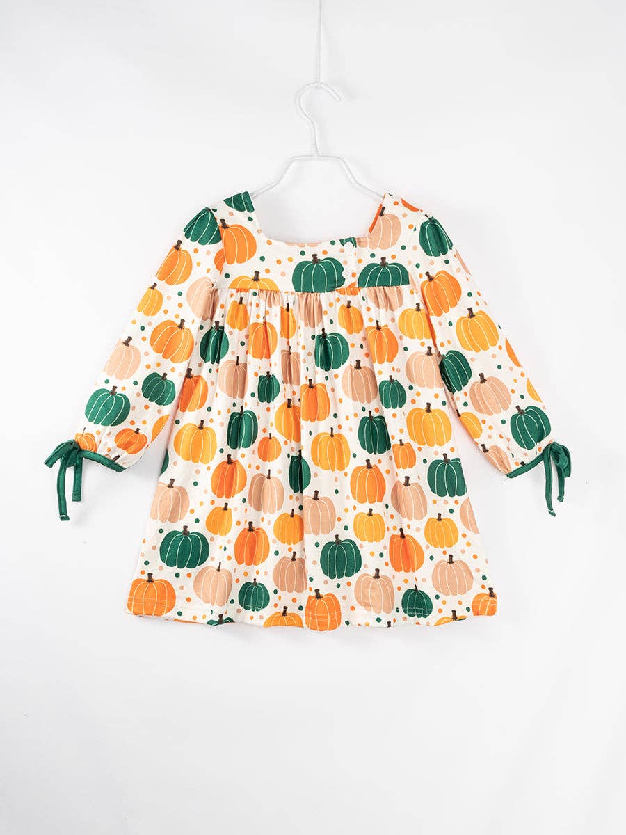 Pumpkin Print Dress