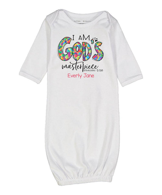 I am God's Masterpiece Baby Gown