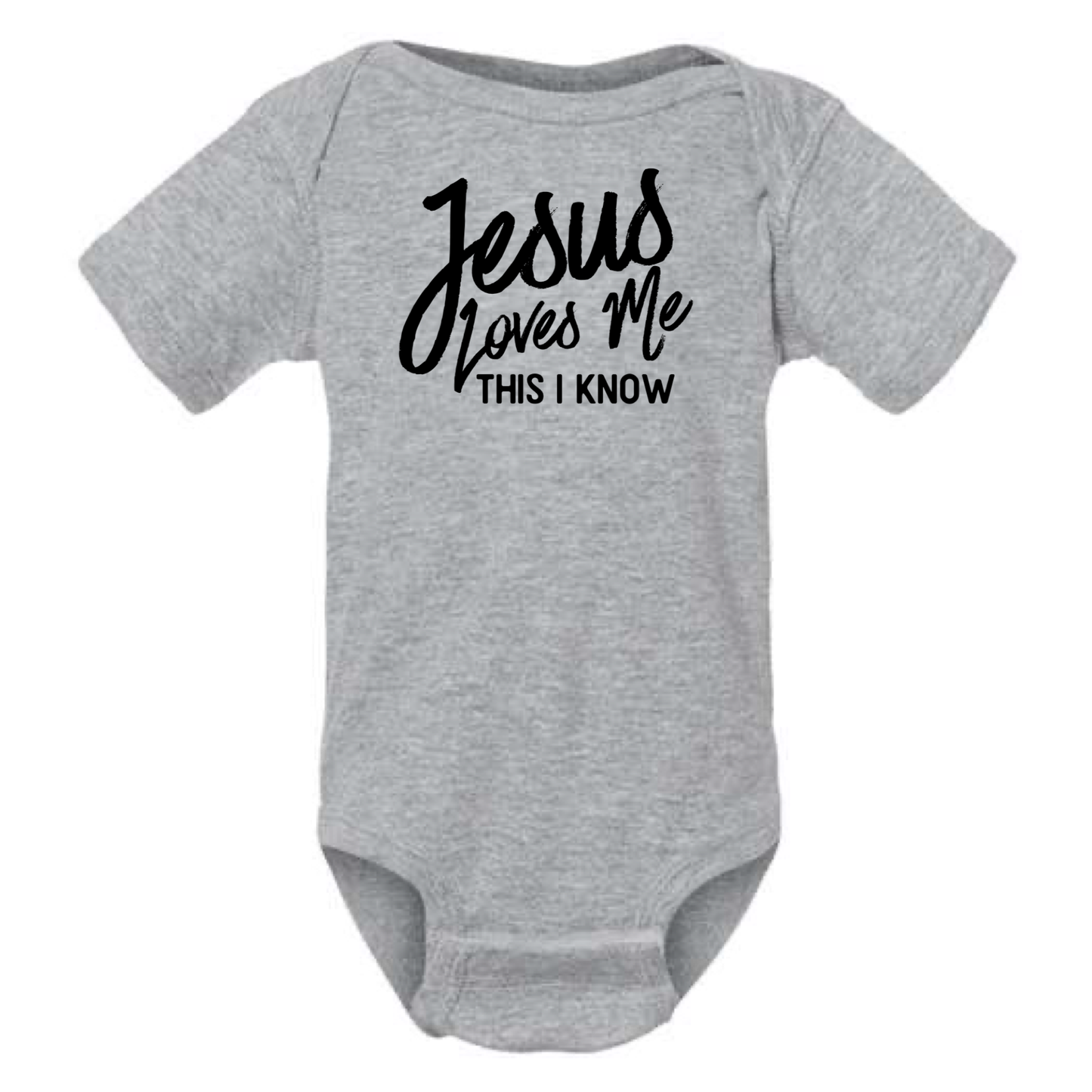 dkhandmade - JESUS LOVES ME THIS I KNOW BABY ONESIE