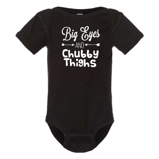 dkhandmade - BIG EYES AND CHUBBY THIGHS BABY ONESIE