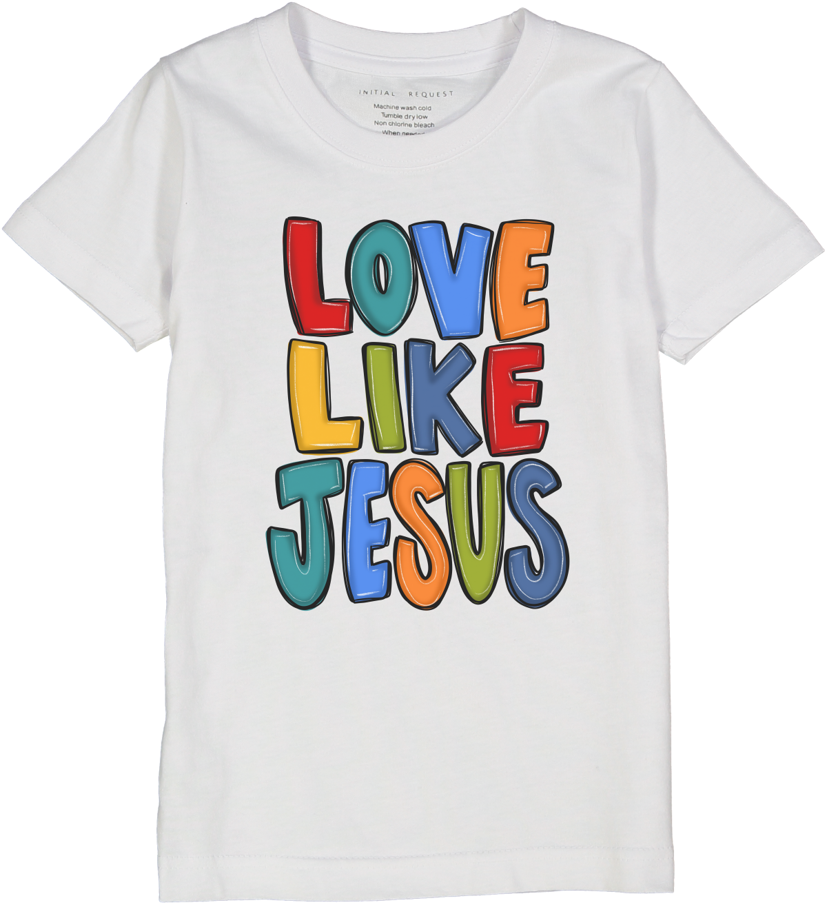 Love Like Jesus Colorful Short Sleeve Tee